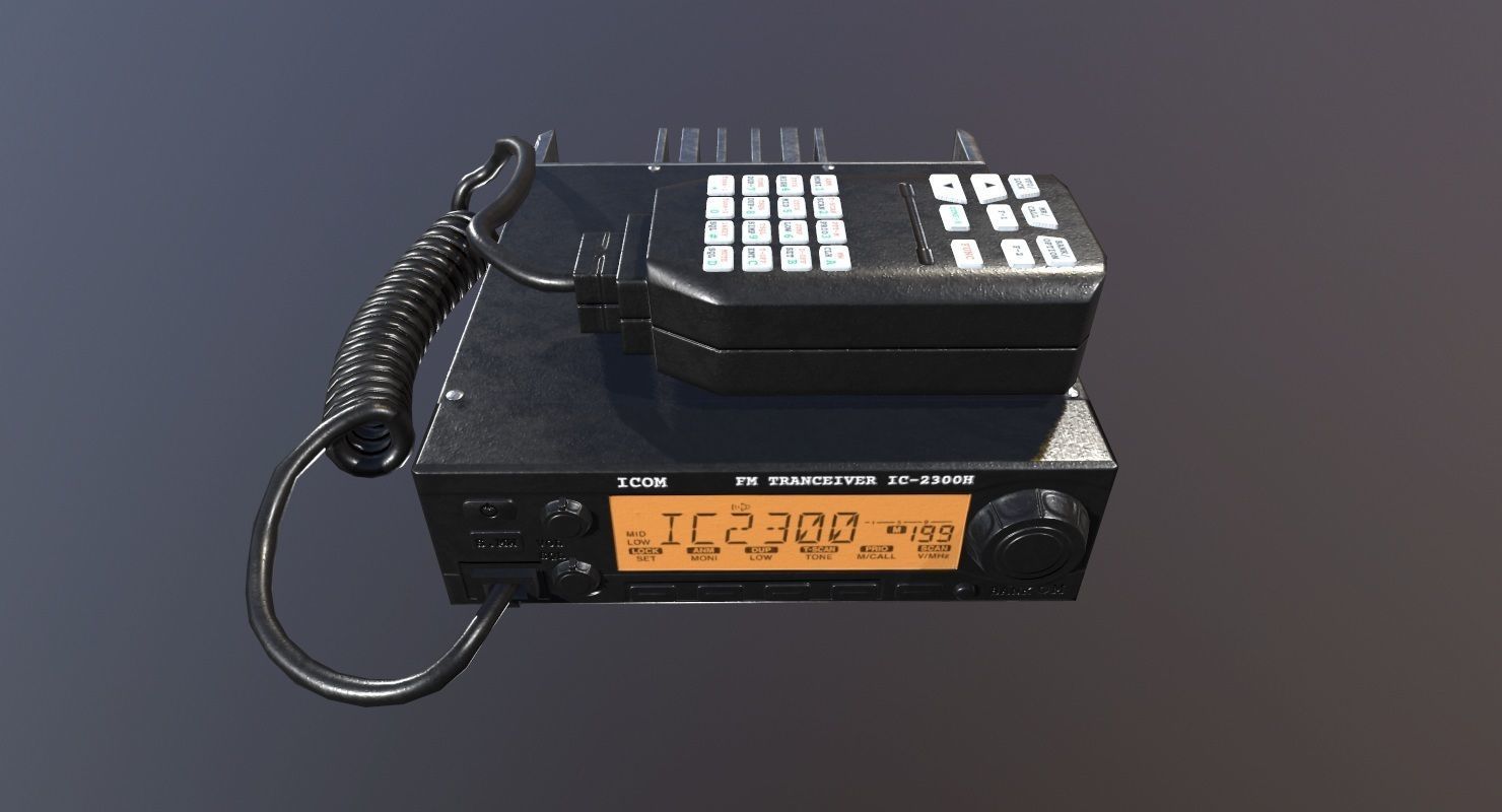 Transceiver Game Ready box with wire Low-poly 3D model_1