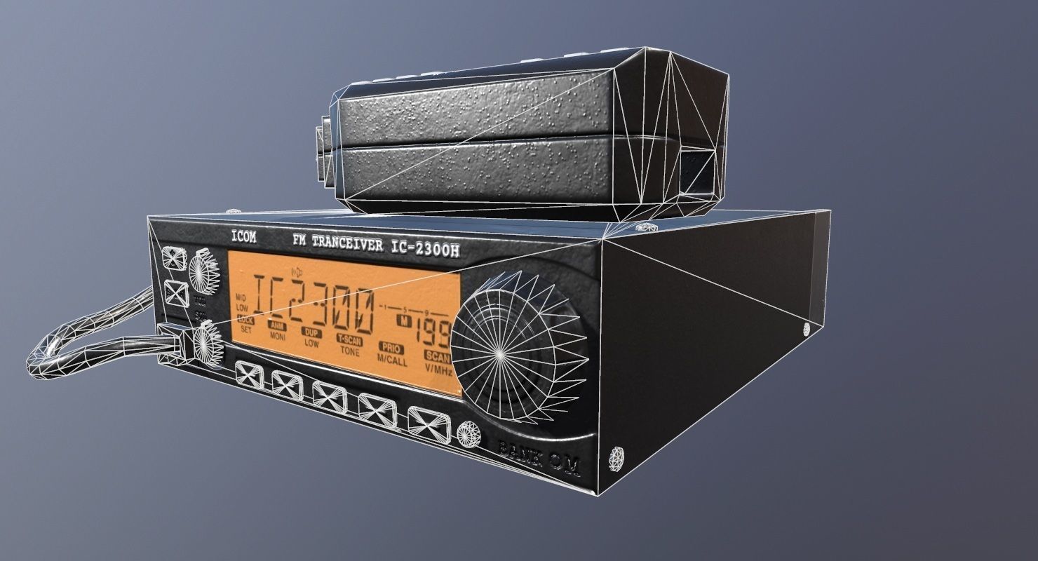 Transceiver Game Ready box with wire Low-poly 3D model_23