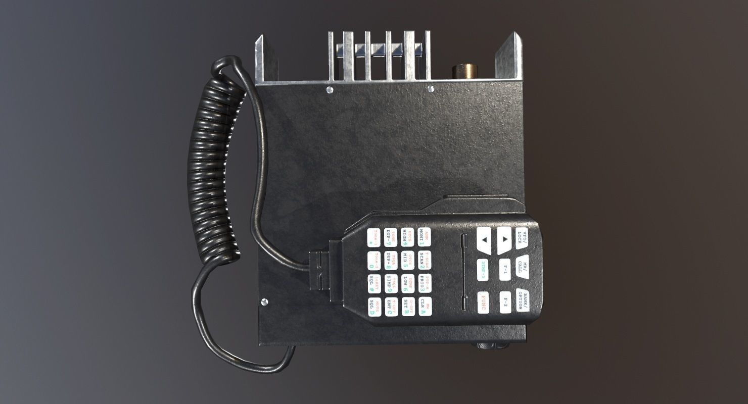 Transceiver Game Ready box with wire Low-poly 3D model_10