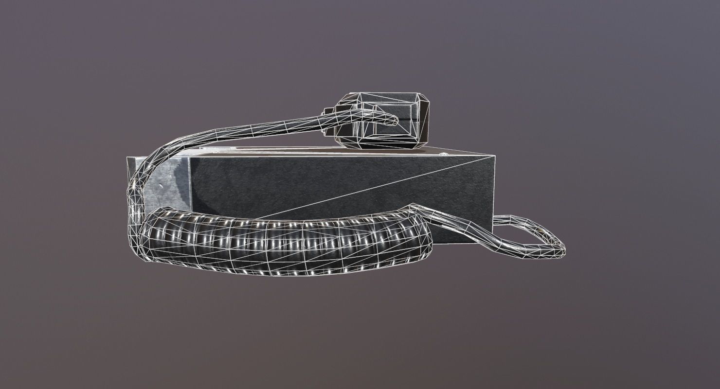 Transceiver Game Ready box with wire Low-poly 3D model_18