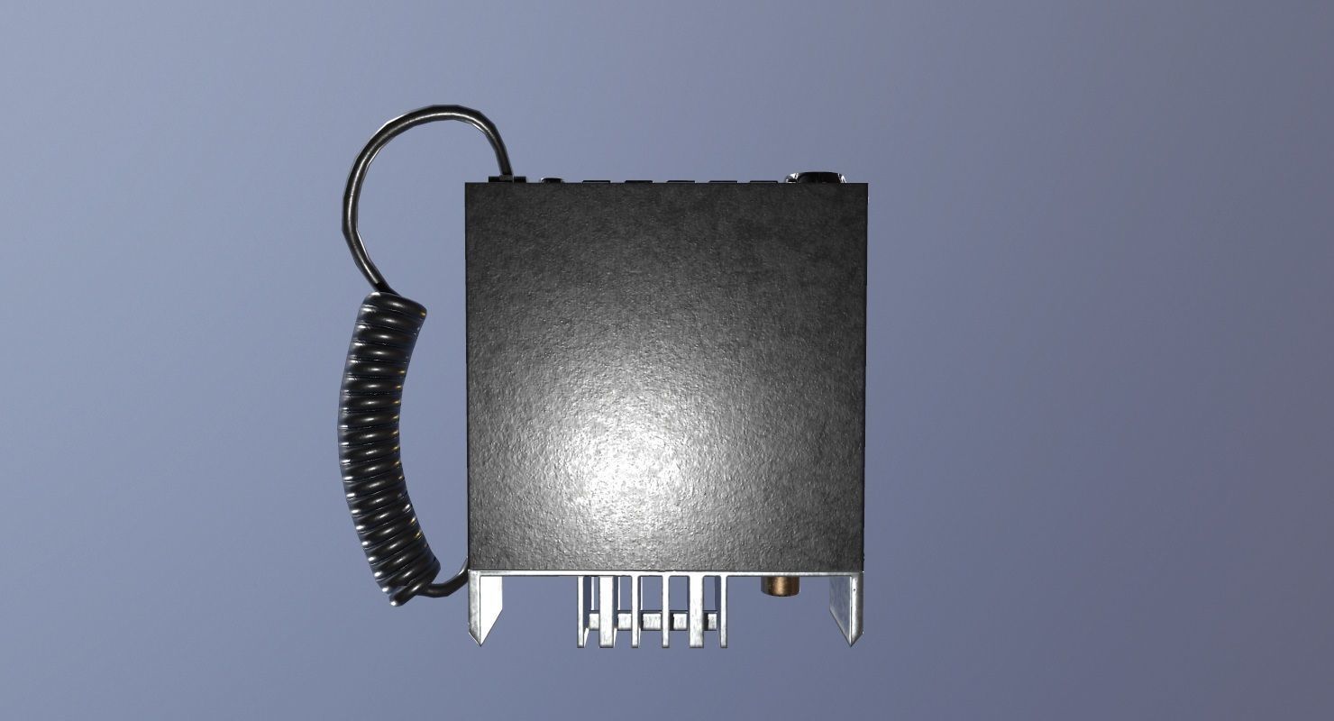 Transceiver Game Ready box with wire Low-poly 3D model_9