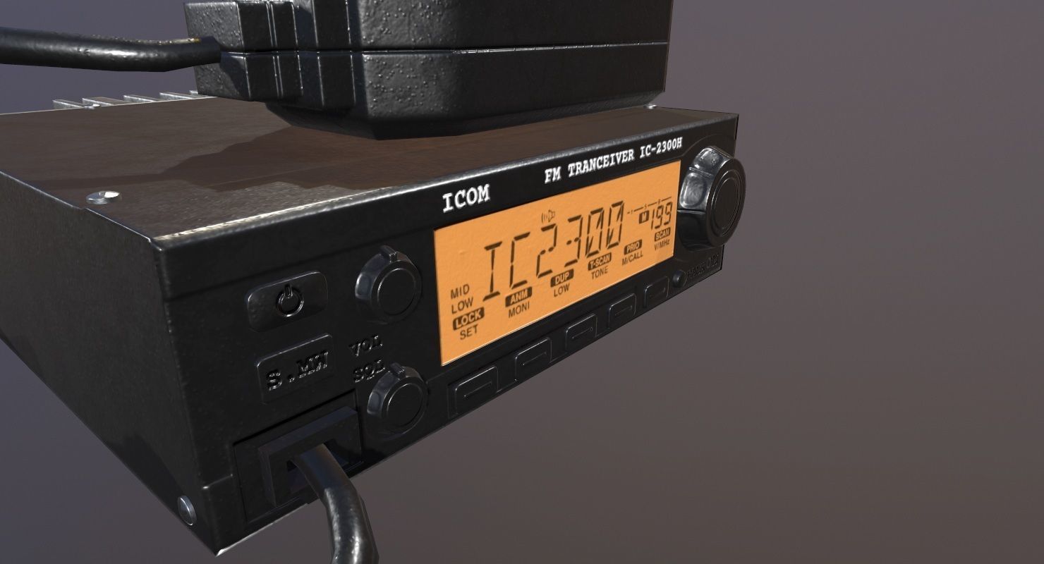 Transceiver Game Ready box with wire Low-poly 3D model_16