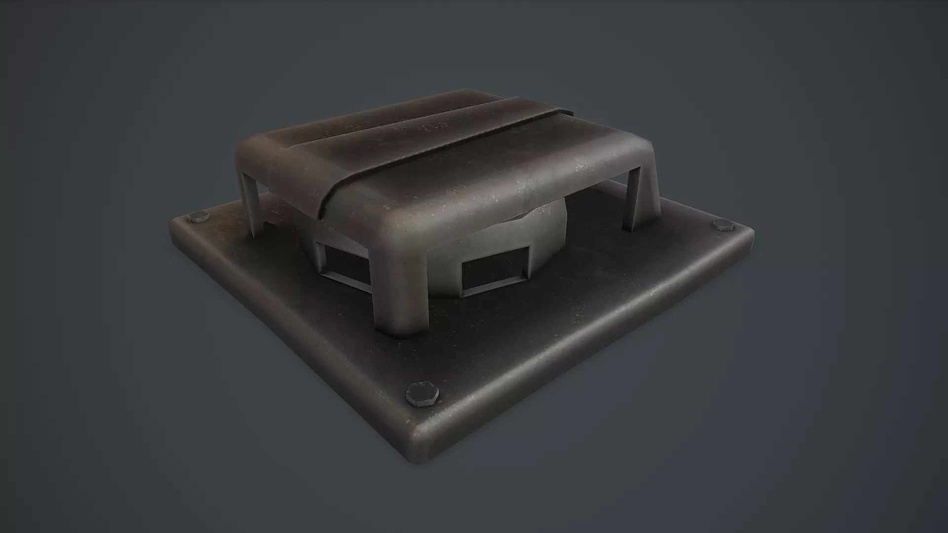 Air Vent PBR VR Low-poly 3D model_0
