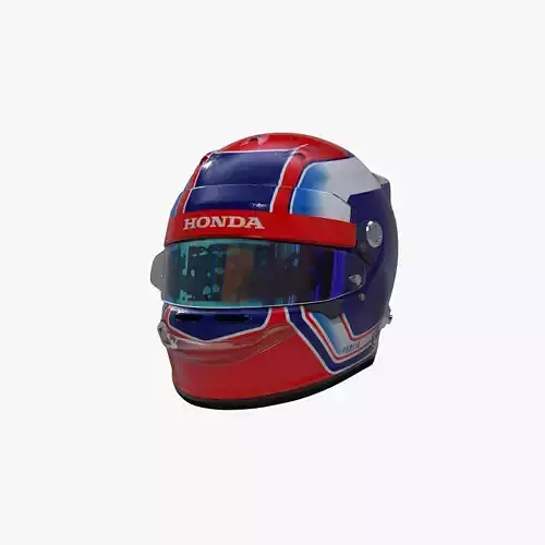 Gasly helmet 2019 Low-poly 3D model