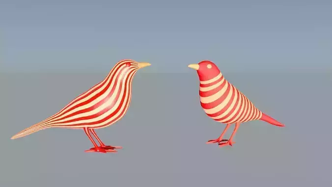 BIRD 3D model Turdus merula 3D model