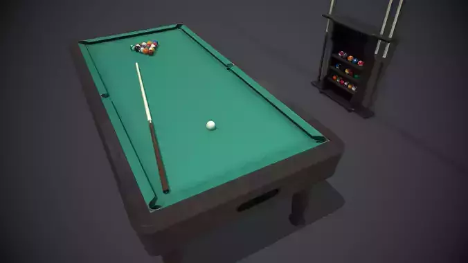 Billiard table 9ft PBR Low-poly 3D model