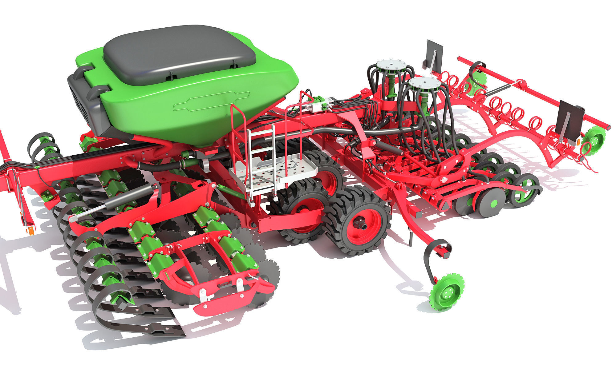 Tractor with Seed Drill 3D model_16