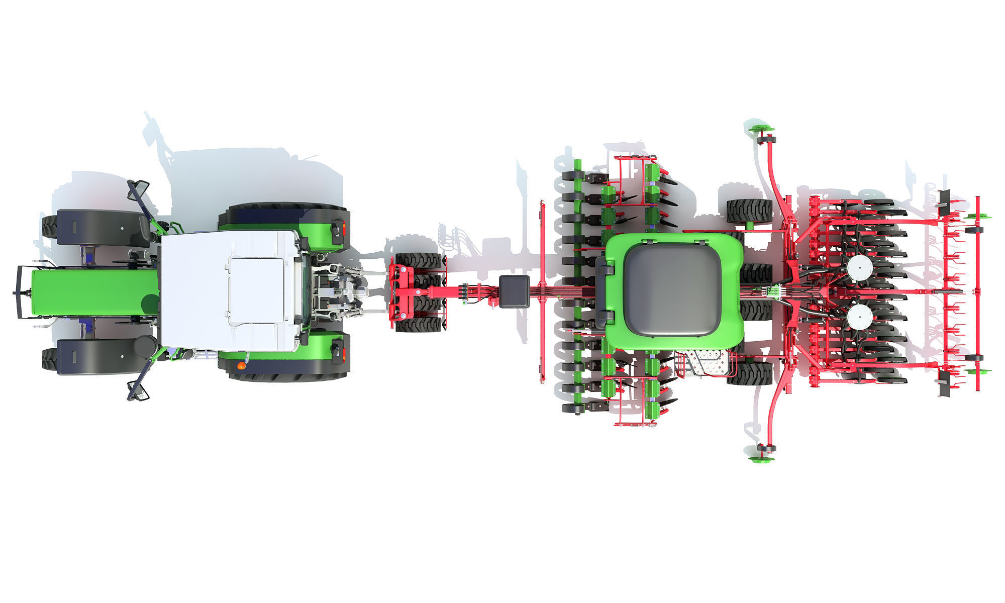 Tractor with Seed Drill 3D model_14