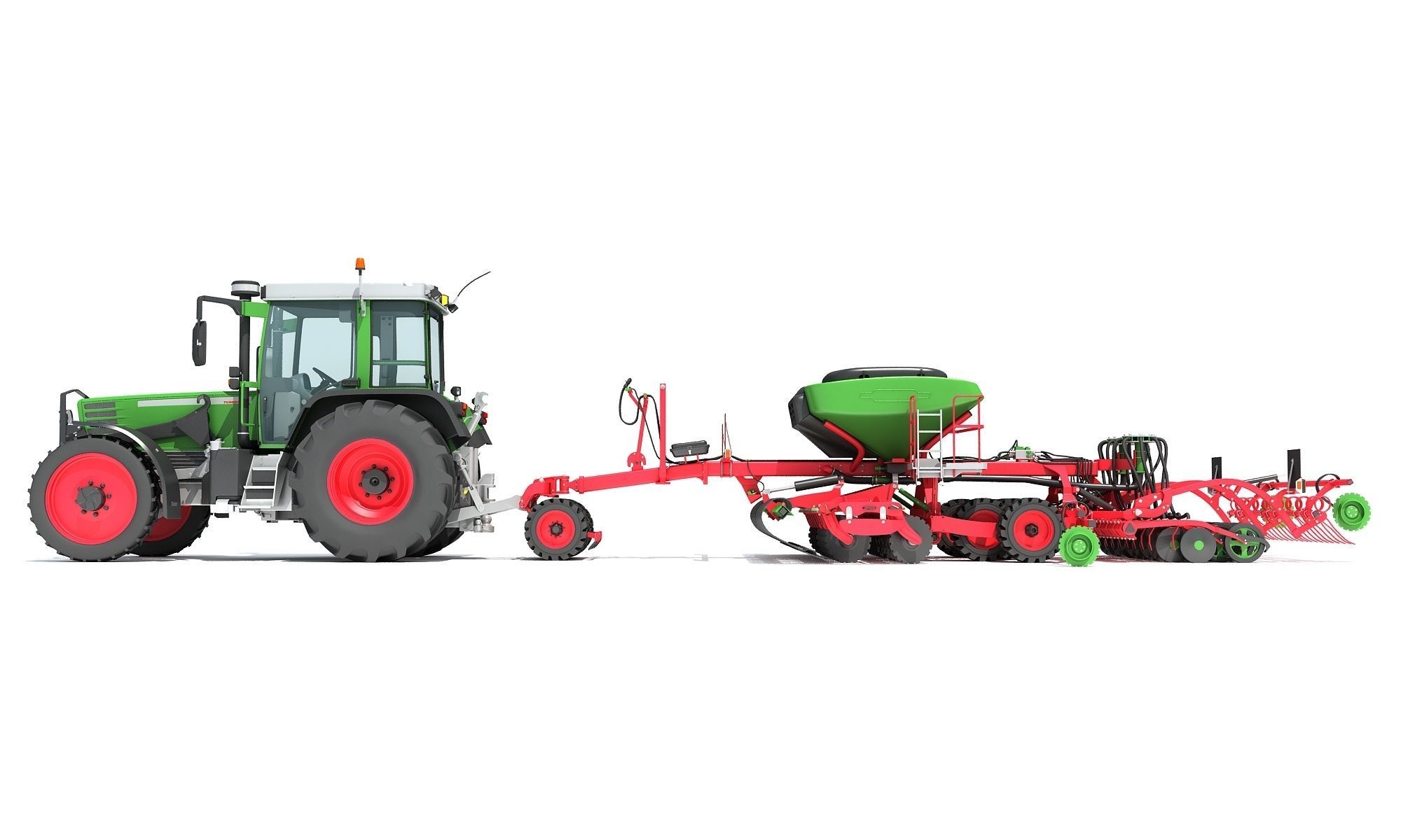 Tractor with Seed Drill 3D model_13
