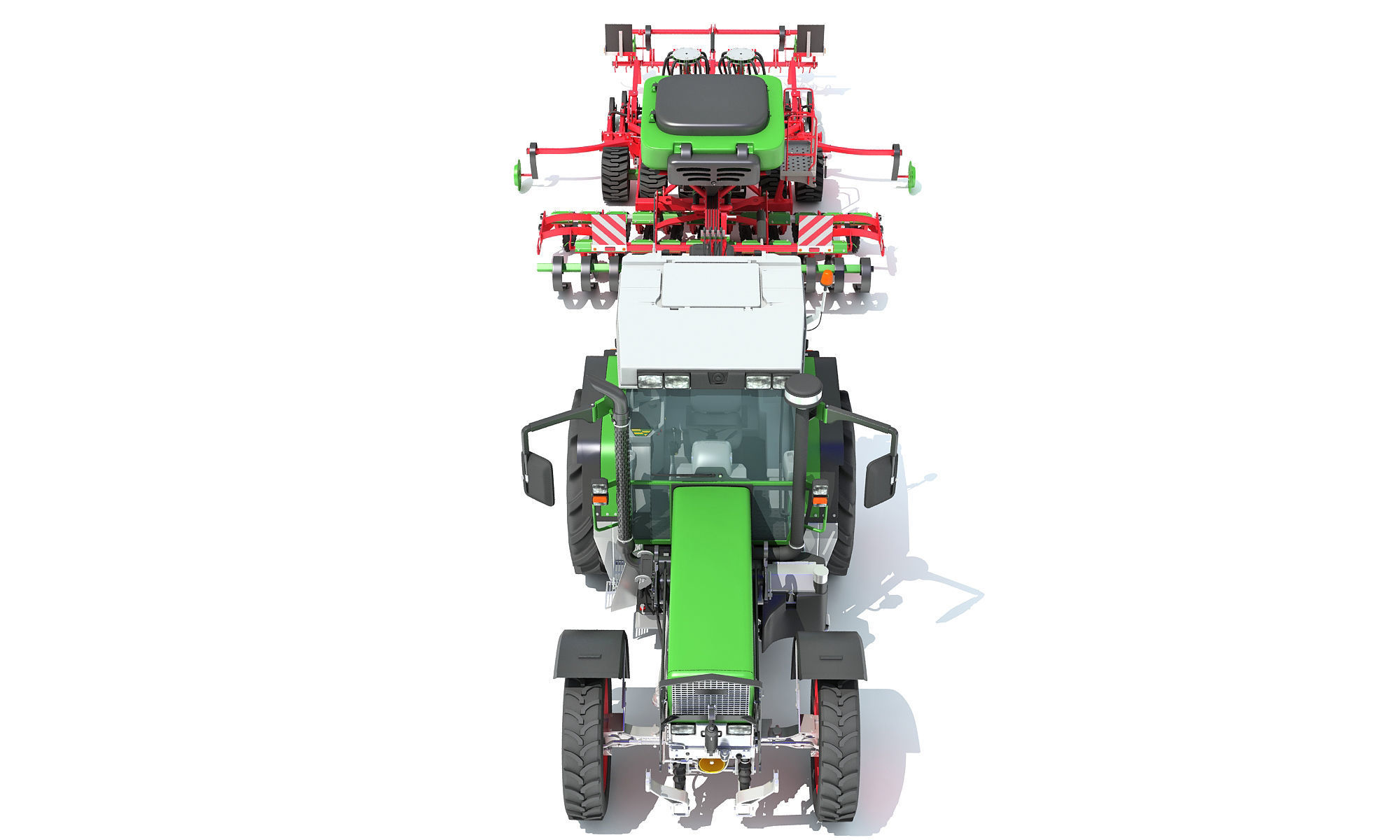 Tractor with Seed Drill 3D model_11