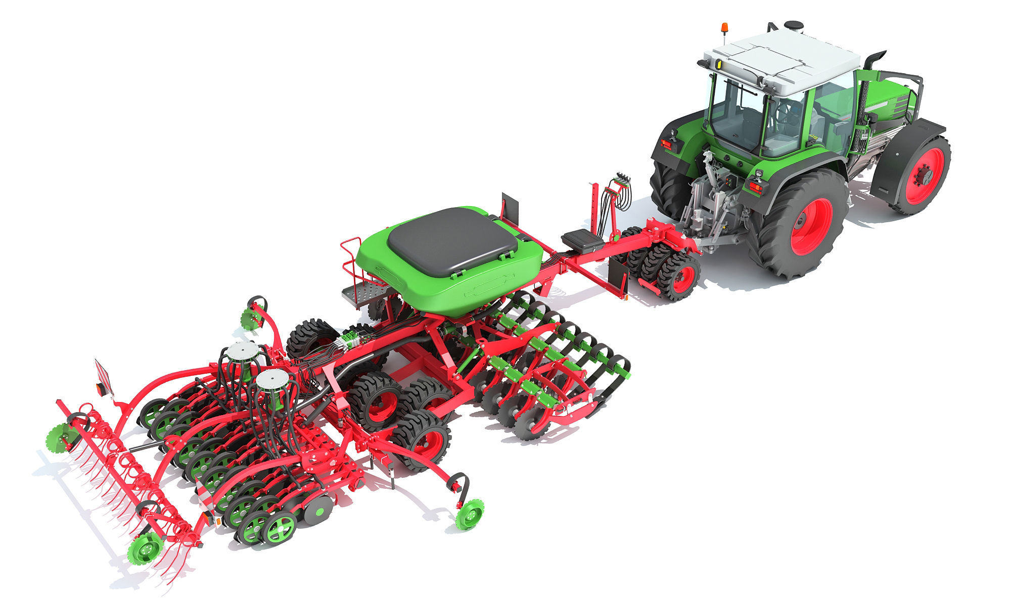 Tractor with Seed Drill 3D model_6