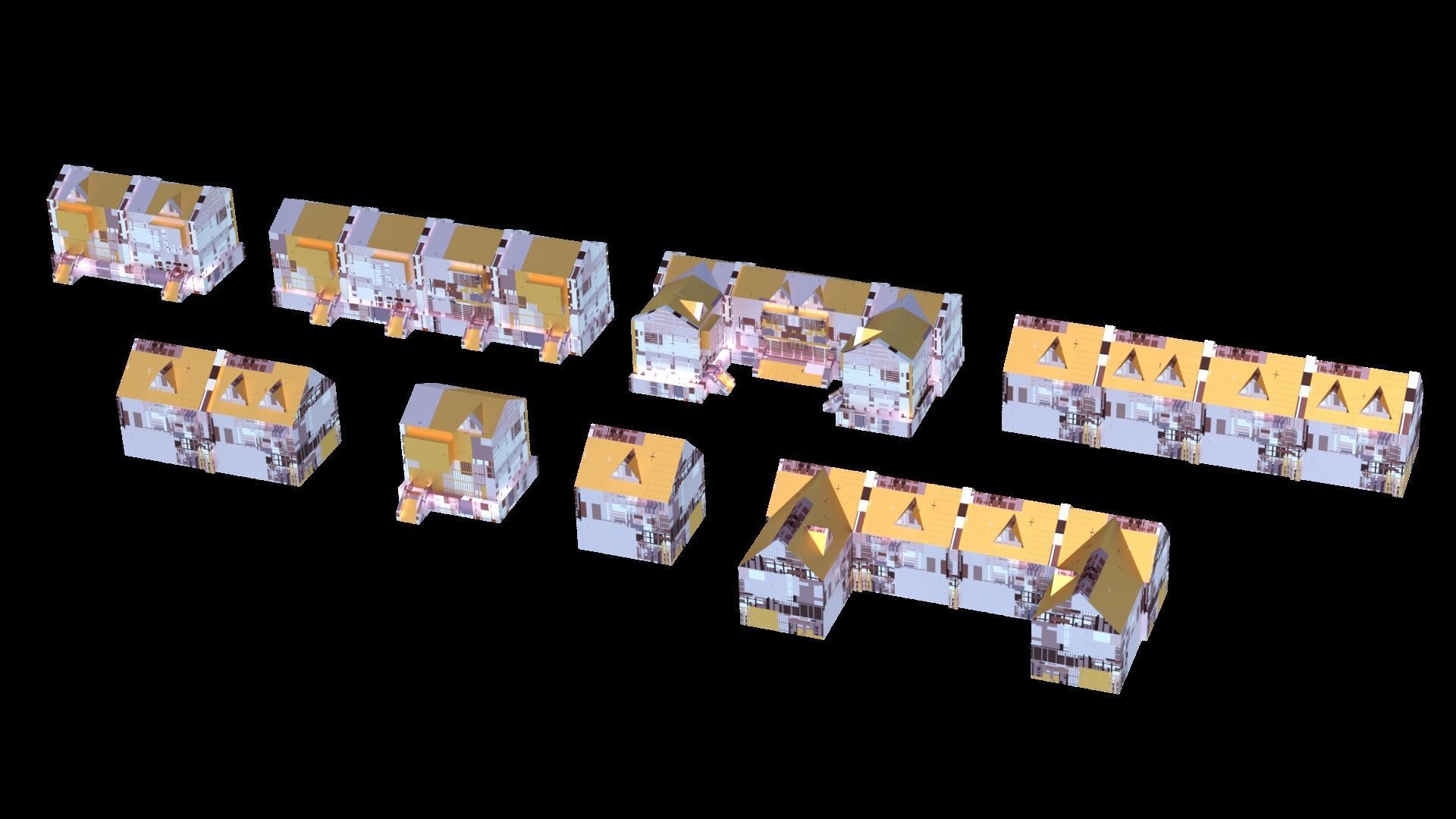 Sci Fi Space Colony Pack Modular 8k PBR 1512 Buildings Low-poly 3D model_21