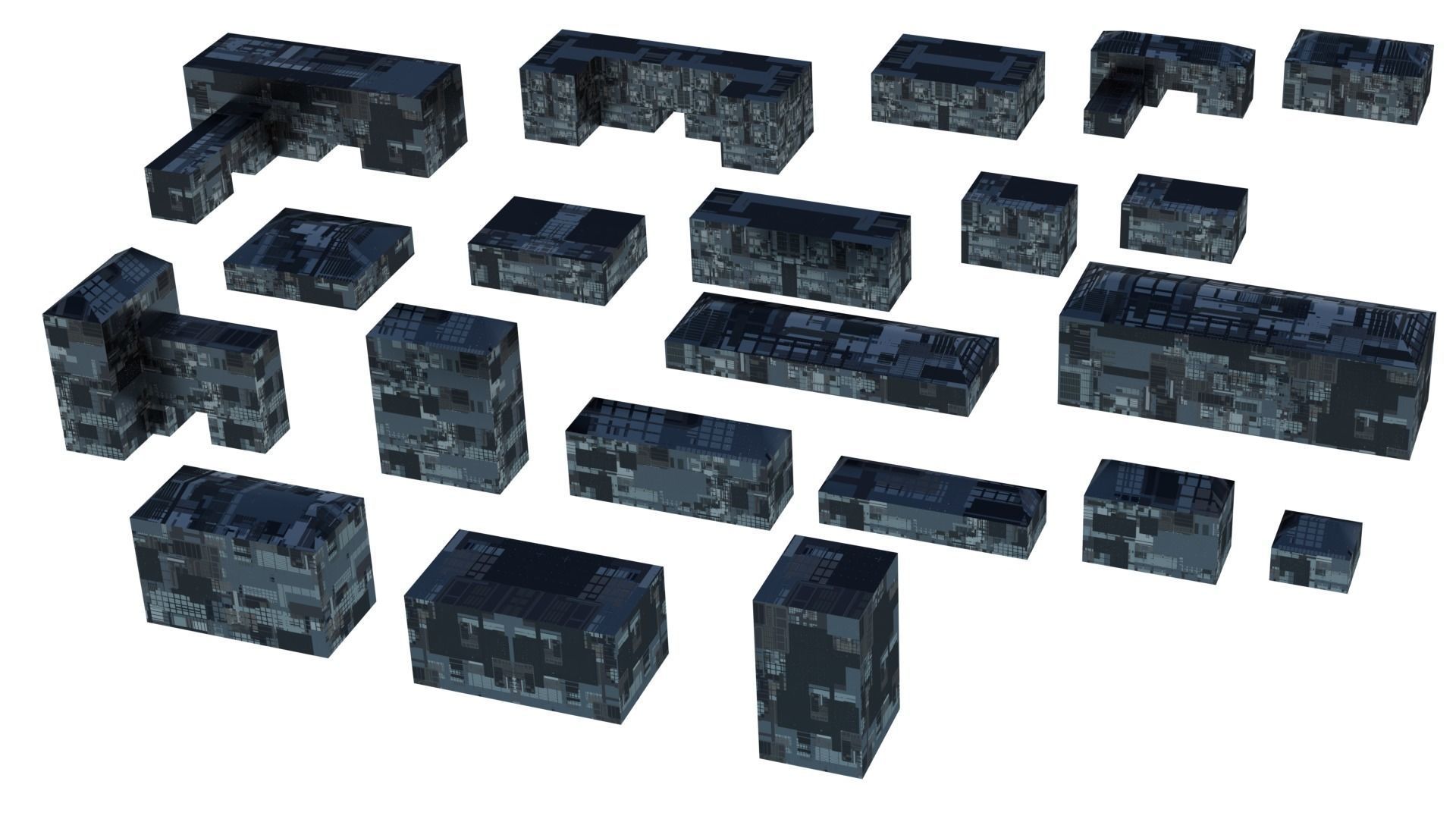 Sci Fi Space Colony Pack Modular 8k PBR 1512 Buildings Low-poly 3D model_12