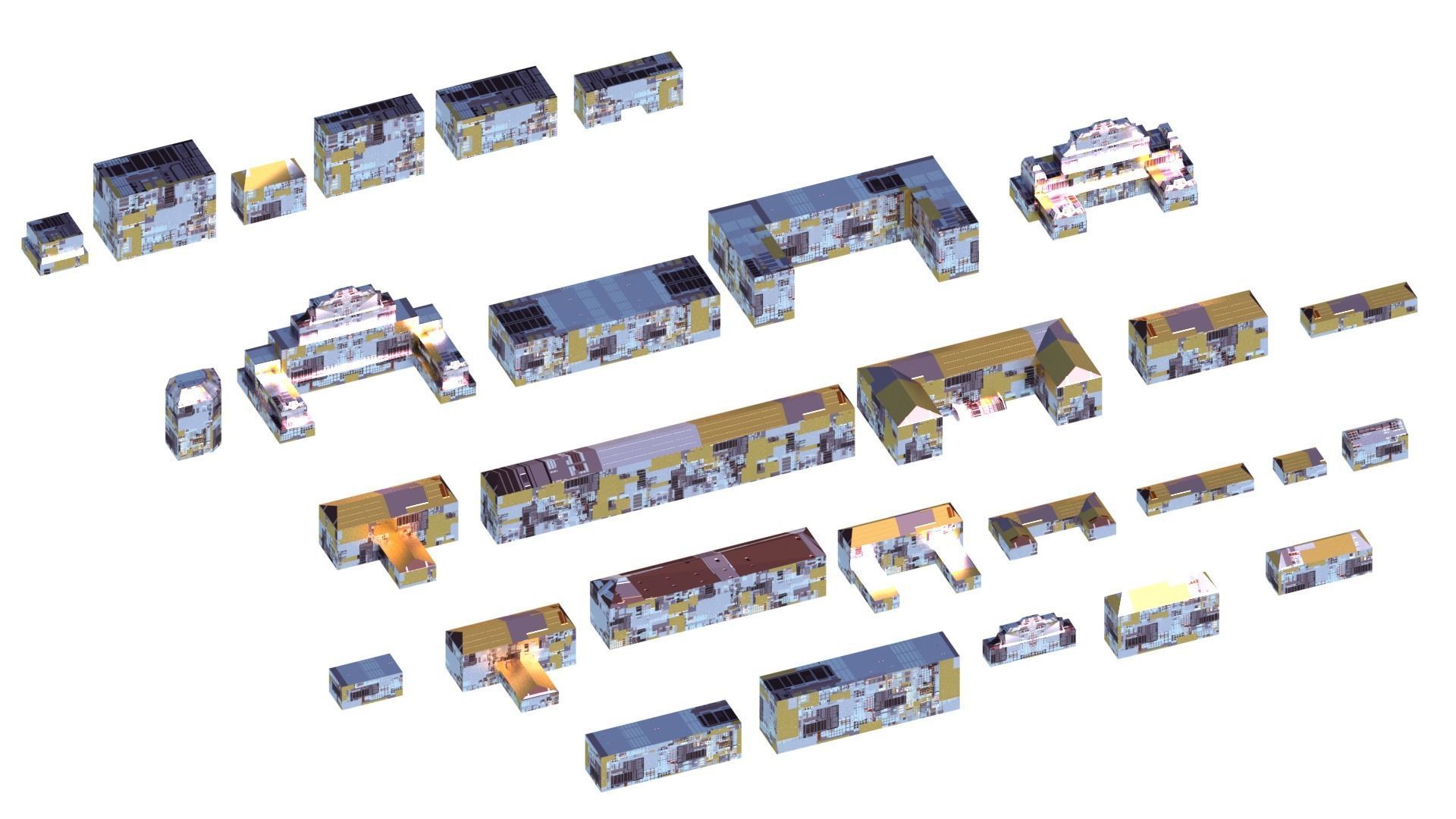 Sci Fi Space Colony Pack Modular 8k PBR 1512 Buildings Low-poly 3D model_18