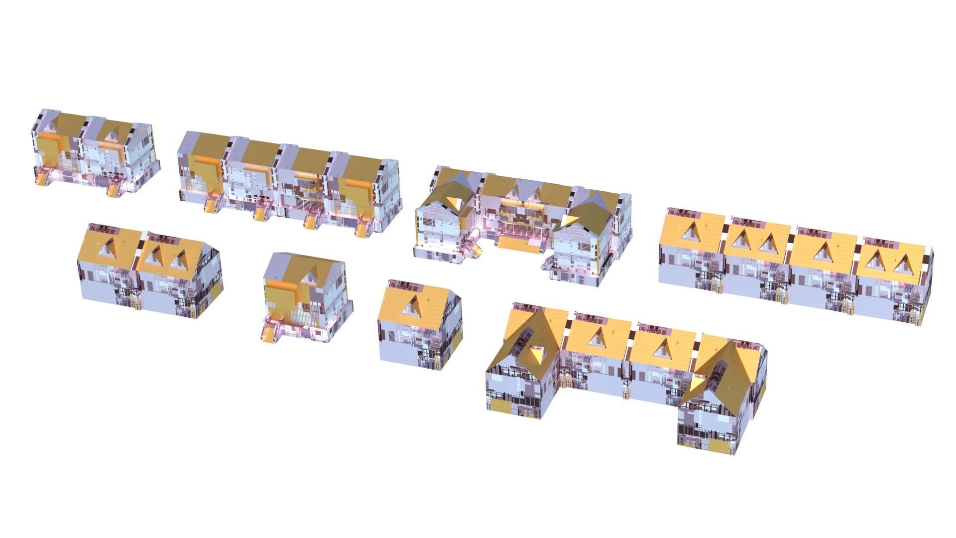 Sci Fi Space Colony Pack Modular 8k PBR 1512 Buildings Low-poly 3D model_22