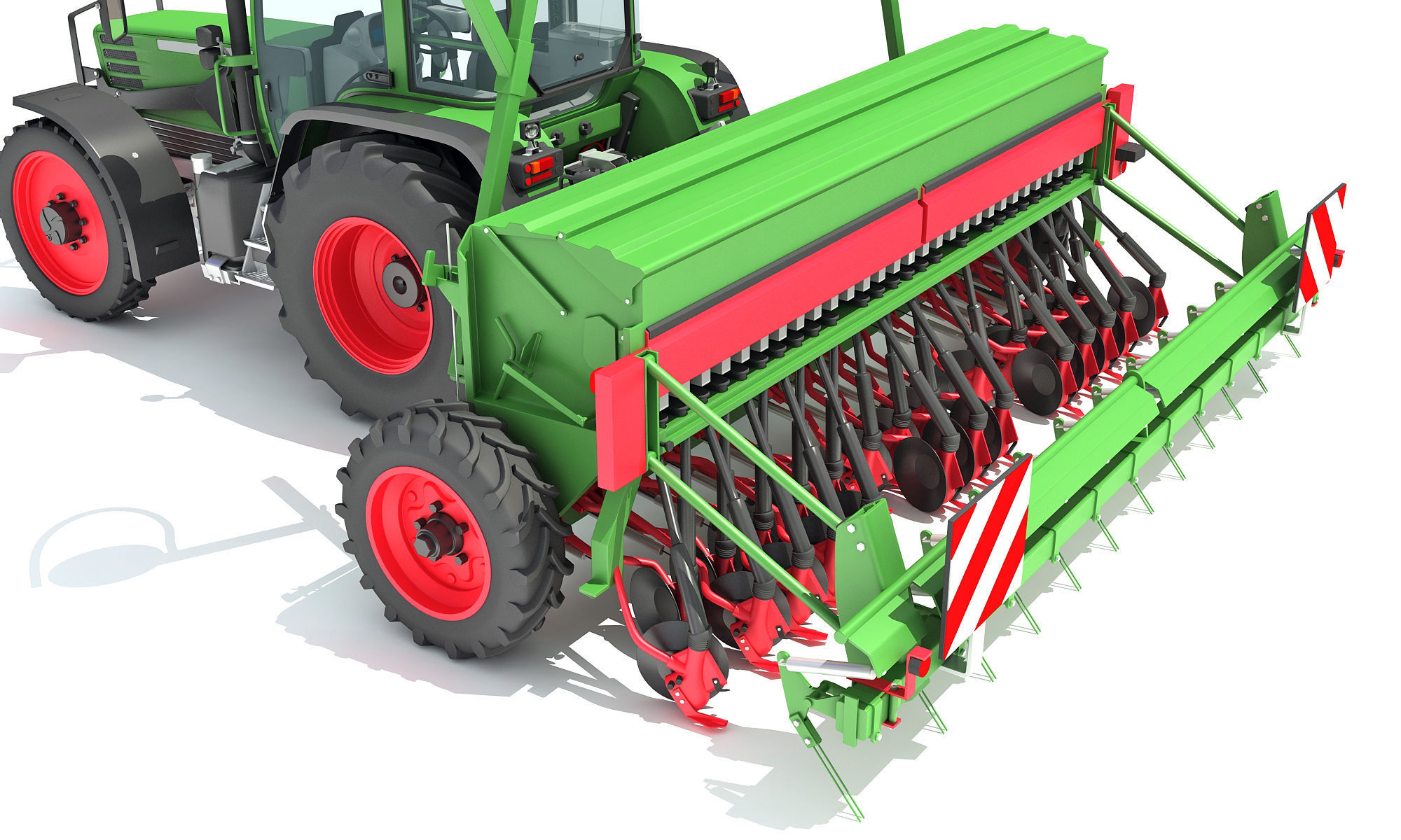 Tractor with Seed Drill 3D model_15