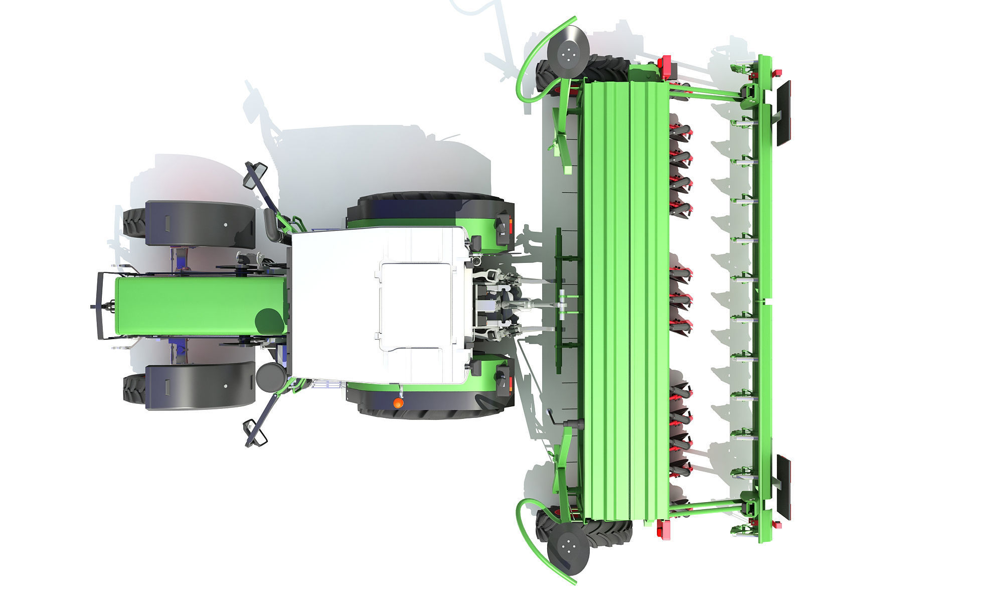 Tractor with Seed Drill 3D model_13