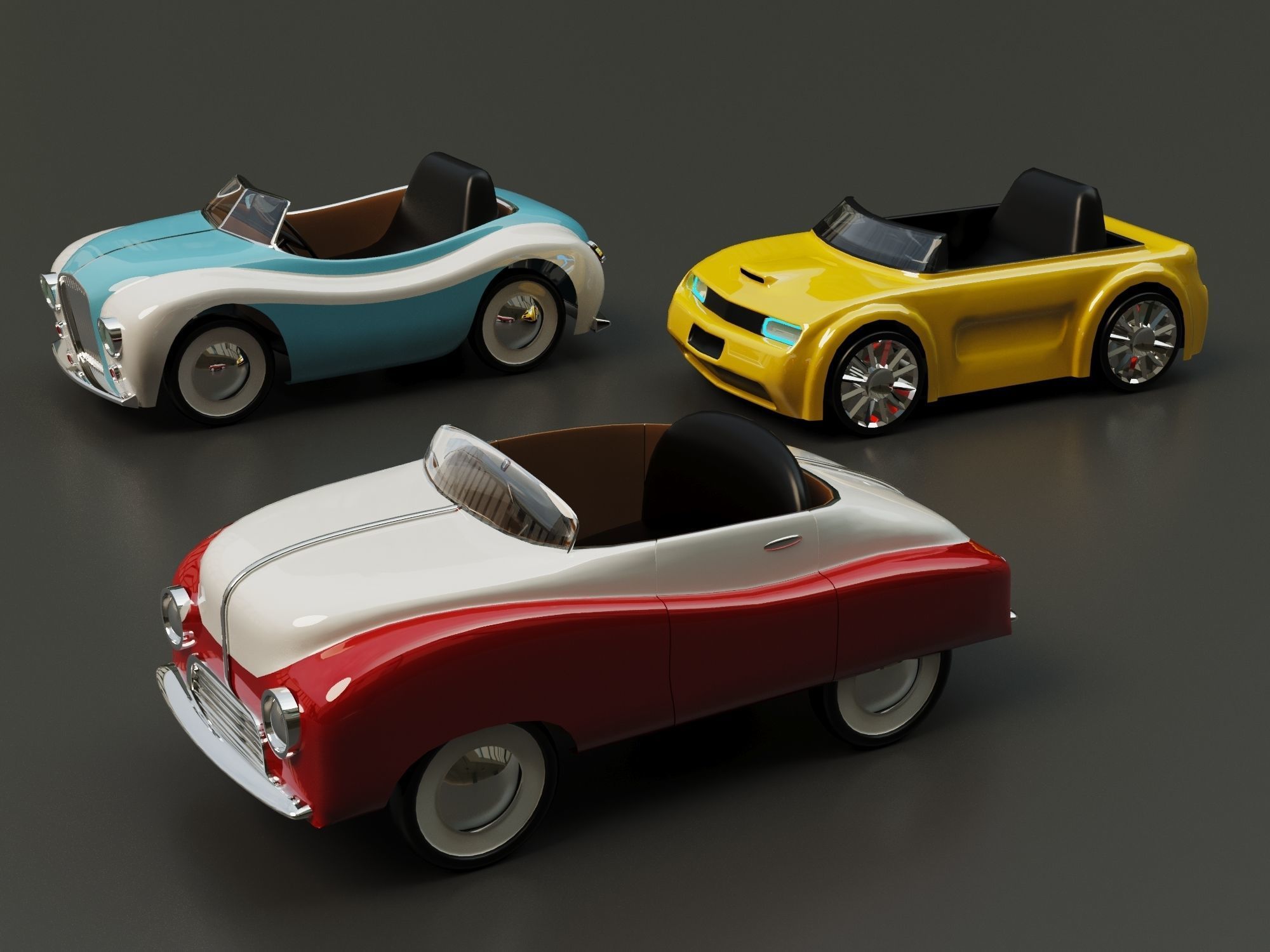 kids cars 3D model_2