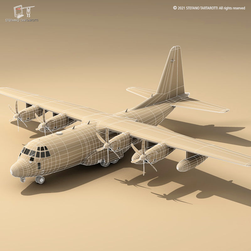 C-130 J USAF 3D model_7