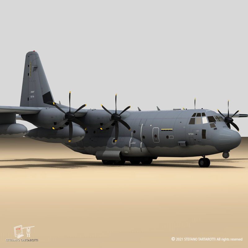 C-130 J USAF 3D model_6