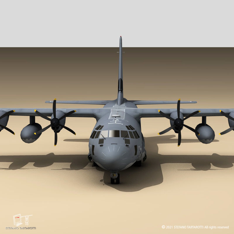 C-130 J USAF 3D model_2