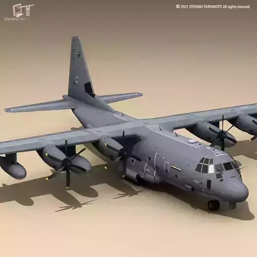 C-130 J USAF 3D model