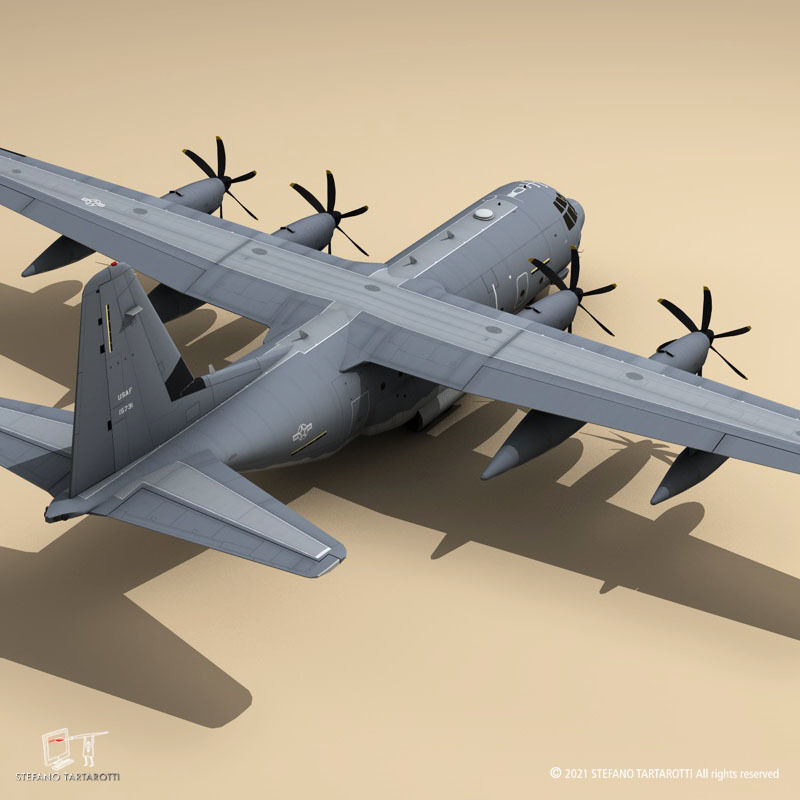 C-130 J USAF 3D model_3