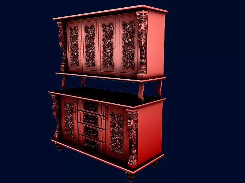 Classic buffet 1 3D model_0