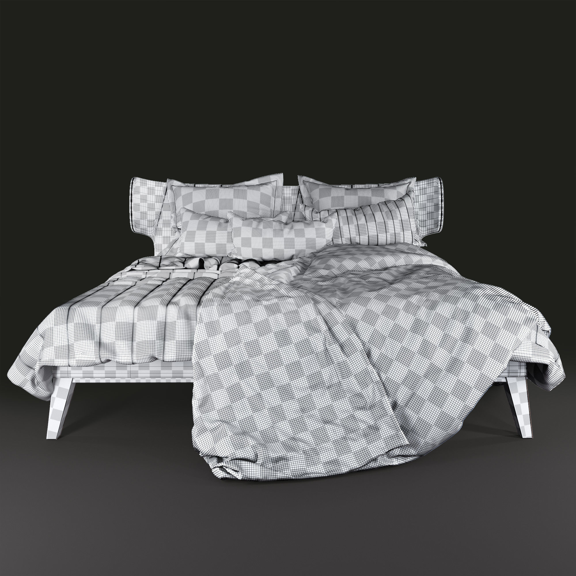 Bamax Slash Night Bed 3D model_4