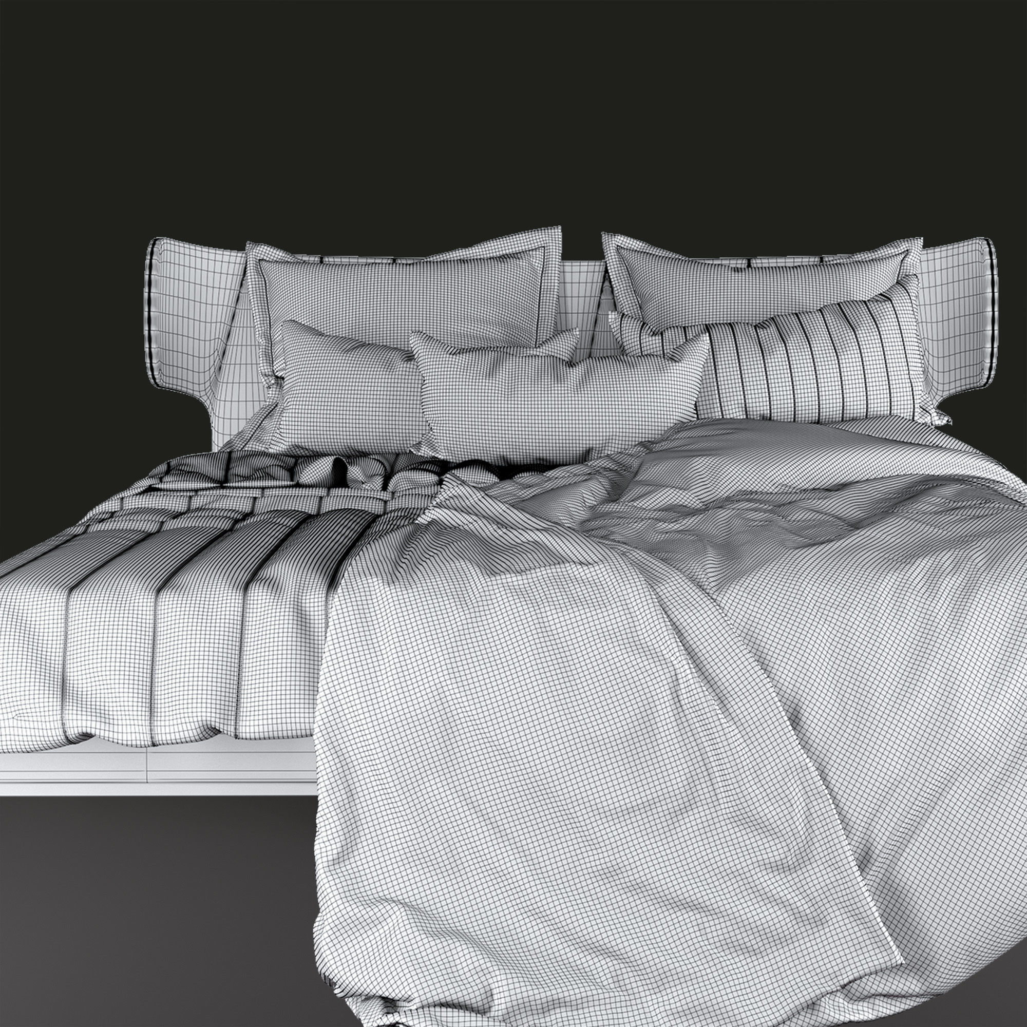 Bamax Slash Night Bed 3D model_5