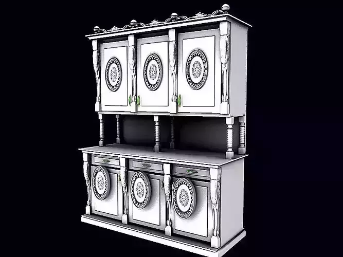 Classic buffet 4 3D model | CGTrader
