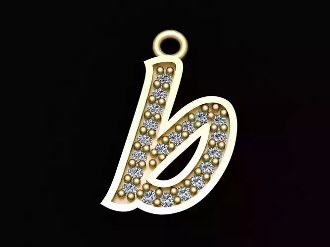 Alphabets Small Letter B Pendants