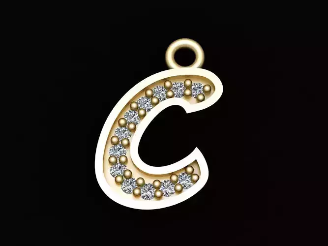 Alphabets Small Letter C Pendants