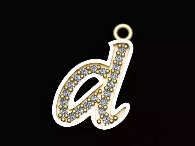 Alphabets Small Letter D Pendants