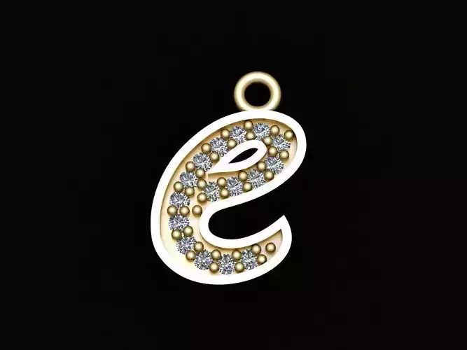 Alphabets Small Letter E Pendants