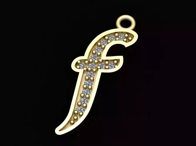 Alphabets Small Letter F Pendants