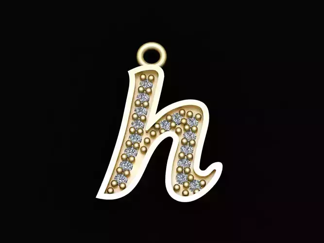 Alphabets Small Letter H Pendants