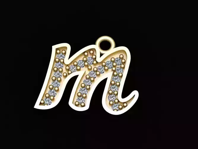 Alphabets Small Letter M Pendants