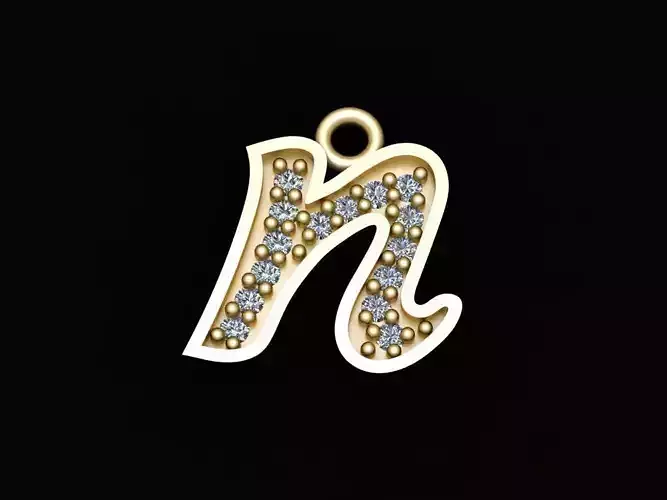 Alphabets Small Letter N Pendants