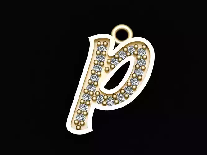 Alphabets Small Letter P Pendants
