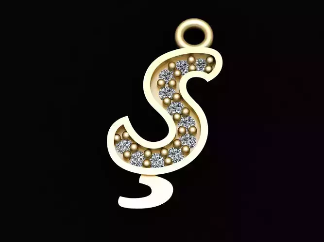 Alphabets Small Letter Turkish s Pendants