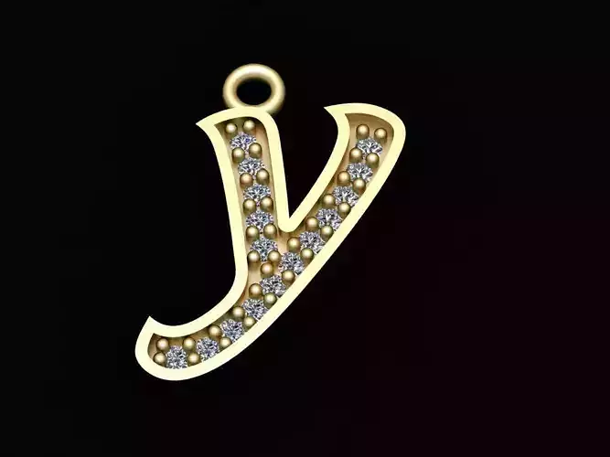 Alphabets Small Letter Y Pendants