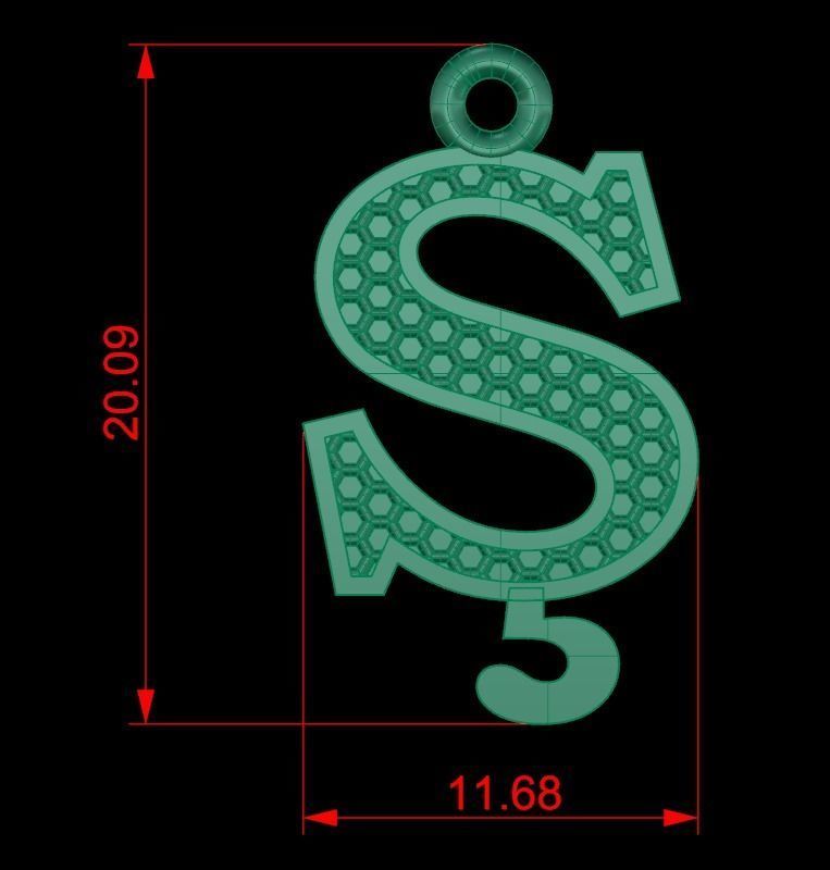 Alphabets Letter Pendants 31 Letters in file  02 3D print model_48