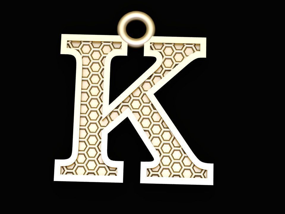 Alphabets Letter Pendants 31 Letters in file  02 3D print model_27
