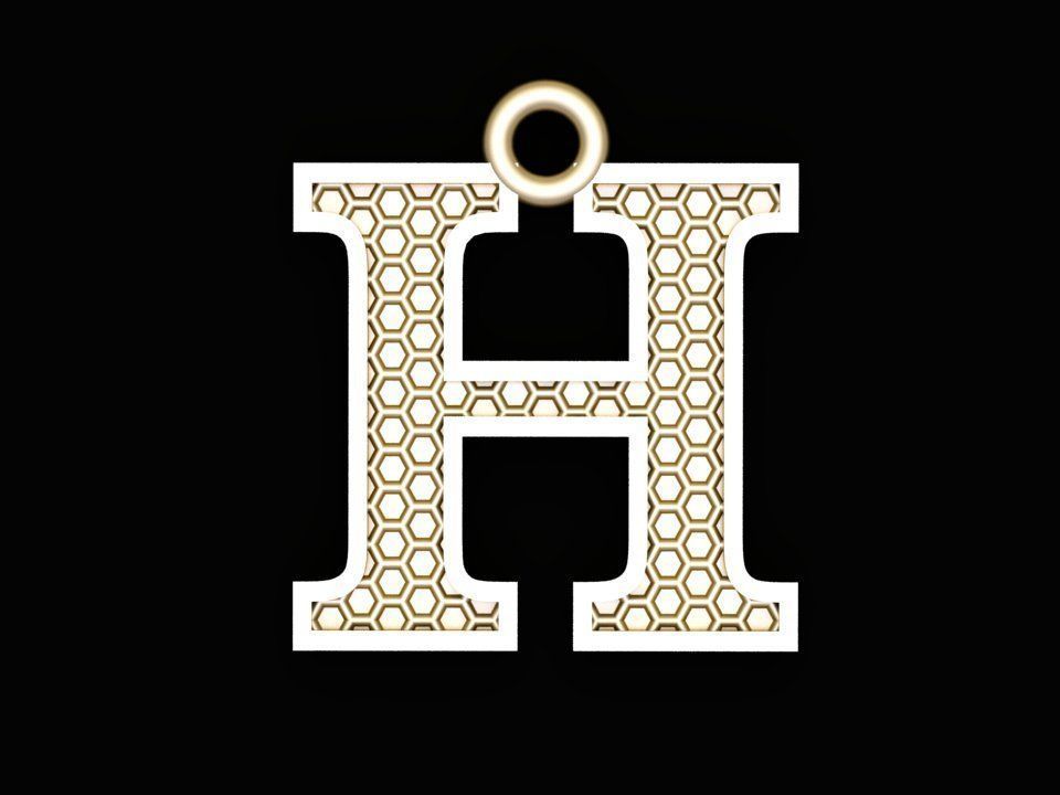 Alphabets Letter Pendants 31 Letters in file  02 3D print model_19