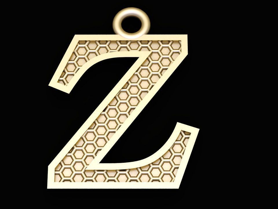 Alphabets Letter Pendants 31 Letters in file  02 3D print model_63