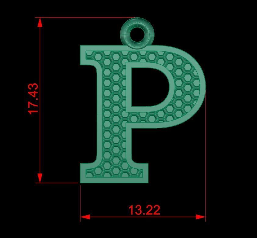 Alphabets Letter Pendants 31 Letters in file  02 3D print model_40
