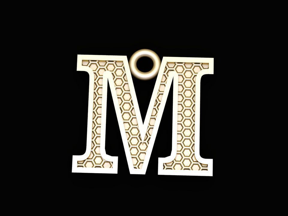 Alphabets Letter Pendants 31 Letters in file  02 3D print model_31