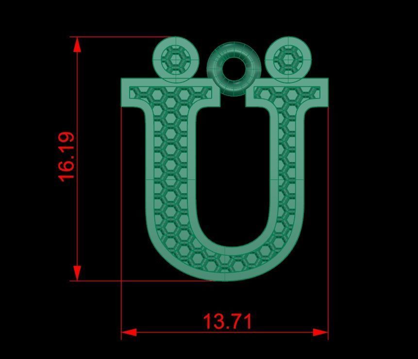 Alphabets Letter Pendants 31 Letters in file  02 3D print model_54