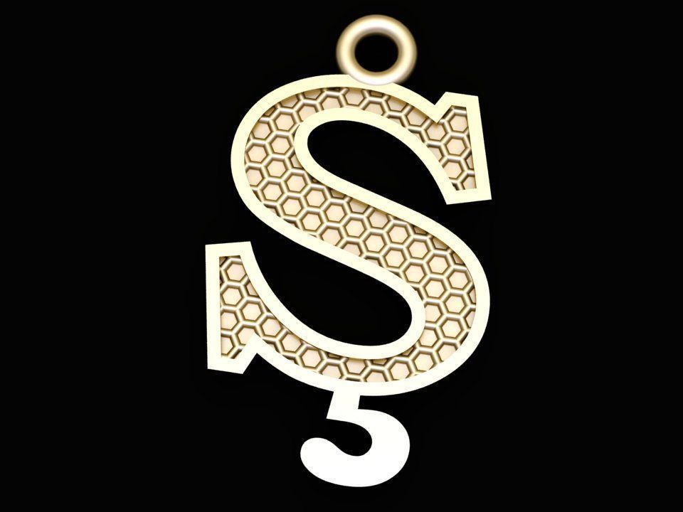 Alphabets Letter Pendants 31 Letters in file  02 3D print model_47